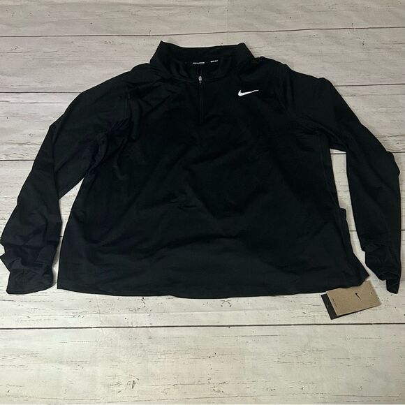 Nike Element Women's 1/2-Zip Running Top Black Plus Size 2X CZ2849-010 - Picture 1 of 8